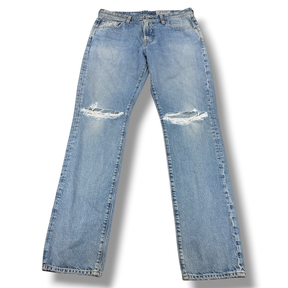 AG Adriano Goldschmied The Everett Slim Straight Distressed Jeans Mens 32x33
